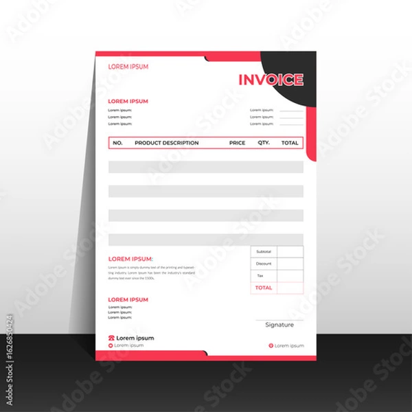 Obraz creative invoice template design for your company
