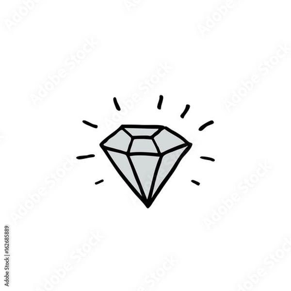 Obraz diamond doodle icon