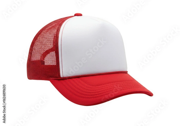 Obraz Red trucker hat isolated on transparent background