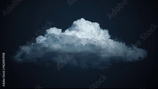 Obraz white cloud in dark background photo