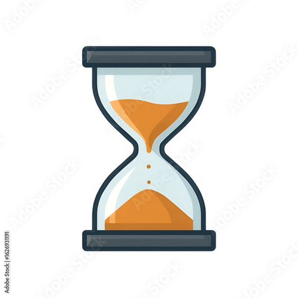 Fototapeta Hourglass icon symbolizing time running out