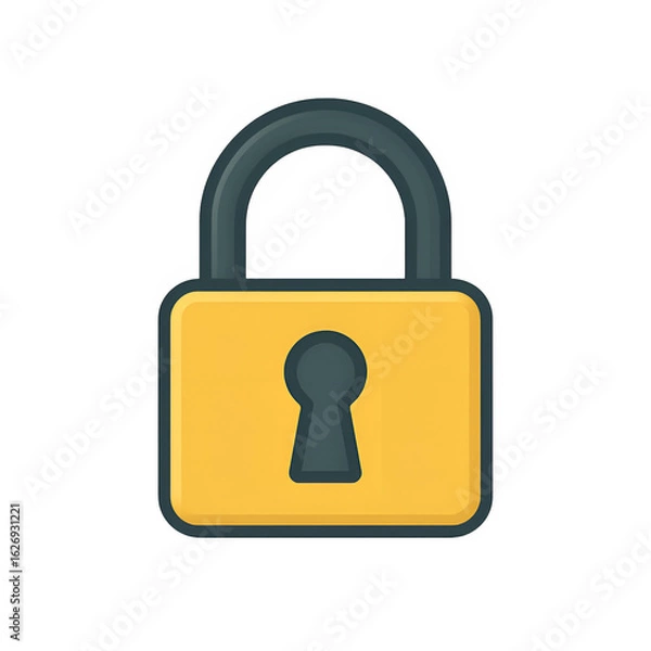 Fototapeta Flat design padlock icon for security and privacy