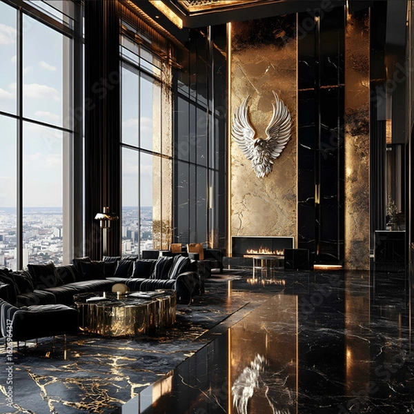 Obraz Imagine a luxurious penthouse perched high above the city a masterpiece of opulence and mystery This sprawling apartment once owned by the worlds most notorious hit