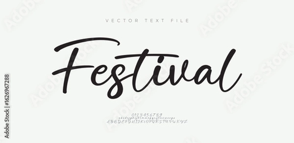 Obraz Signature Elegant Branding Typeface. Handwritten Script Editable Text Effect Template . vector illustration 
