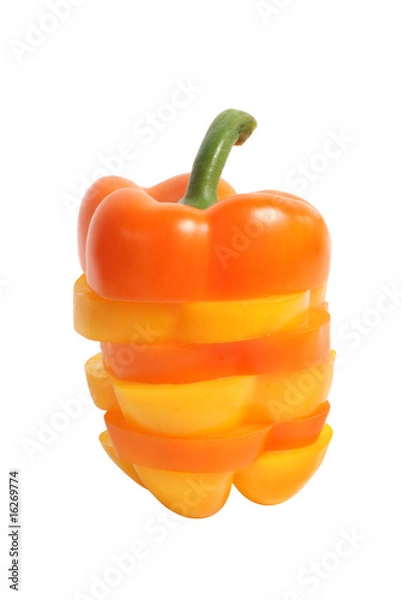 Obraz sweet pepper on white background
