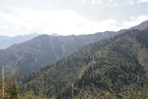 Fototapeta mountain landscape with clouds