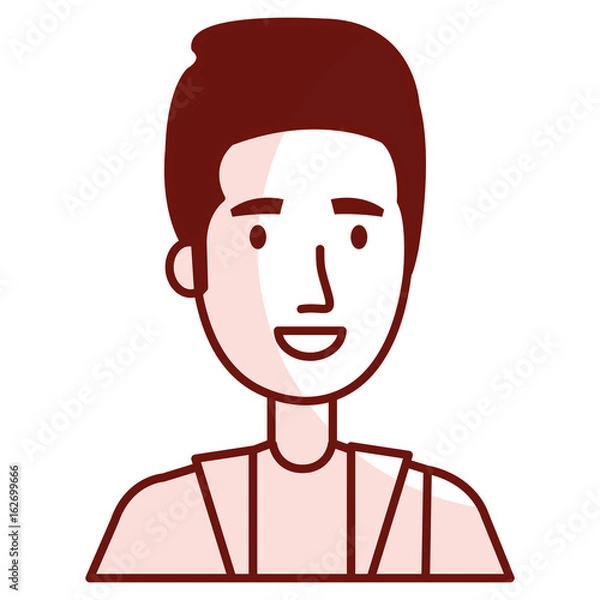 Obraz young man model avatar character vector illustration design