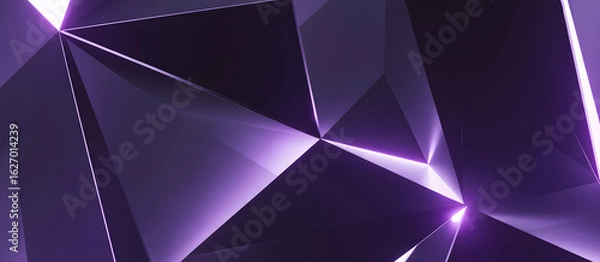 Fototapeta Abstract Purple Geometric Design: A mesmerizing composition of abstract geometric shapes in a palette of rich purple hues, offering a sense of depth, intrigue, and sophistication.