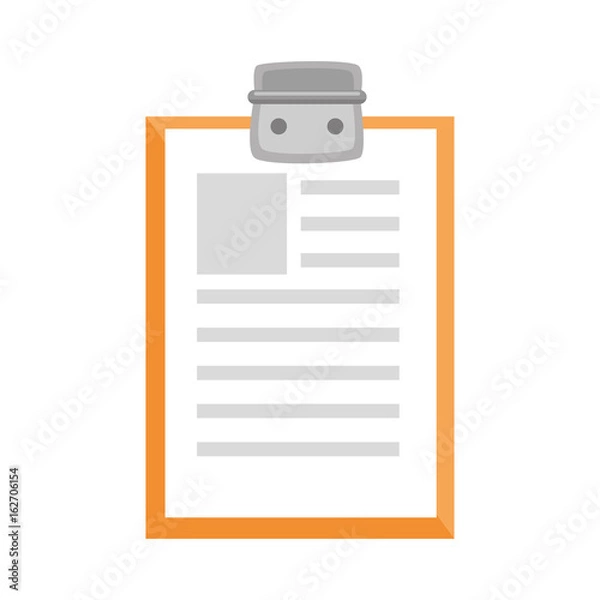 Fototapeta report table icon over white background colorful design vector illustration