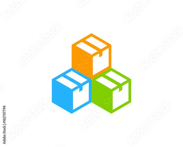Obraz Color Box Icon Logo Design Element