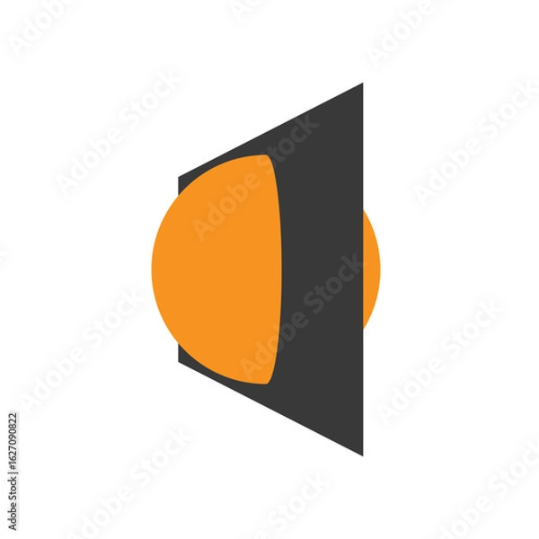 Obraz Illustration sun cut slice isolated