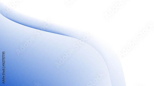 Obraz Abstract blue gradient background with smooth wave for modern design element isolated on transparent background