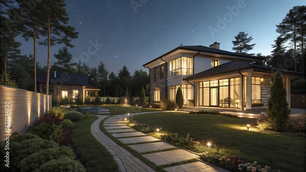 Obraz old house in the night