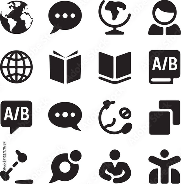 Obraz Abstract geometric shapes and lines in a dynamic composition silhouette design