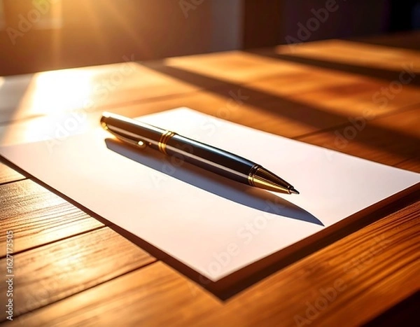 Obraz Pen on paper, sunlight