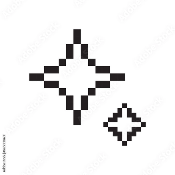 Fototapeta Sparkling dots. Retro game style. Shine. Stars.