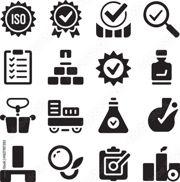 Obraz Dynamic abstract geometric shapes in a vibrant color palette with a striking silhouette effect