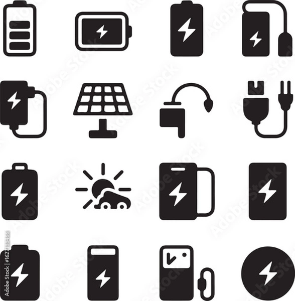 Obraz Abstract geometric pattern with vibrant color accents and silhouette silhouette