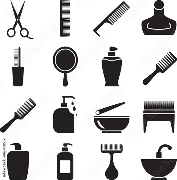 Obraz Abstract geometric pattern with vibrant color accents and a distinctive silhouette