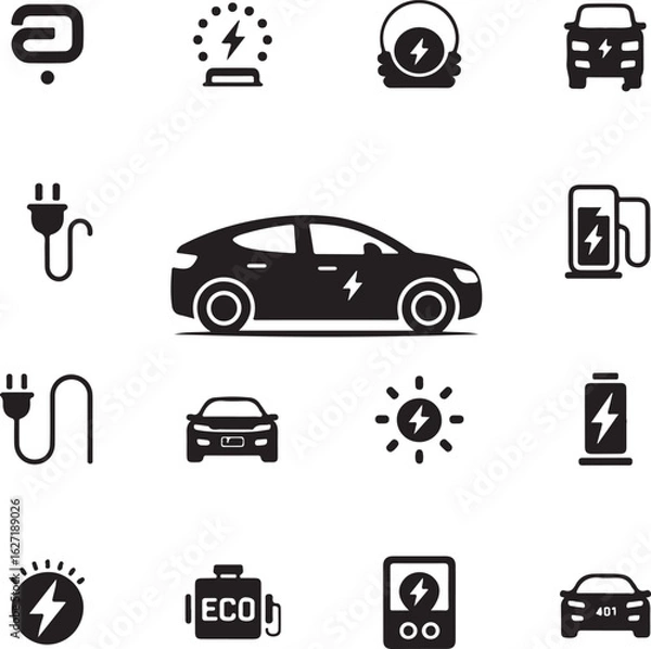 Obraz Abstract geometric shape with bold outline and subtle gradient silhouette