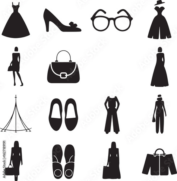 Obraz Abstract geometric pattern with bold color accents and a distinctive silhouette design