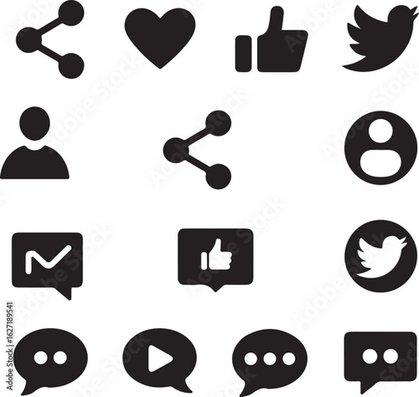 Obraz Abstract geometric shapes with vibrant color accents and a central silhouette element