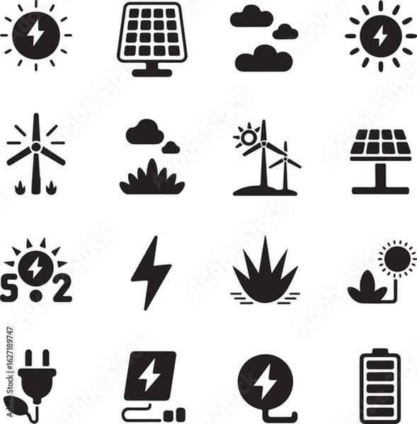 Obraz Abstract geometric shape silhouette design with vibrant color accents and bold outlines