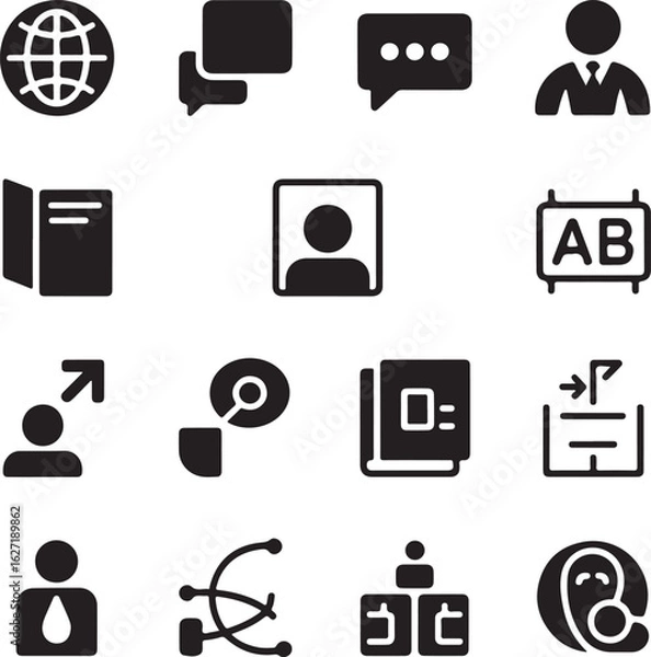 Obraz Abstract geometric shapes and lines in a dynamic composition with a distinctive silhouette style