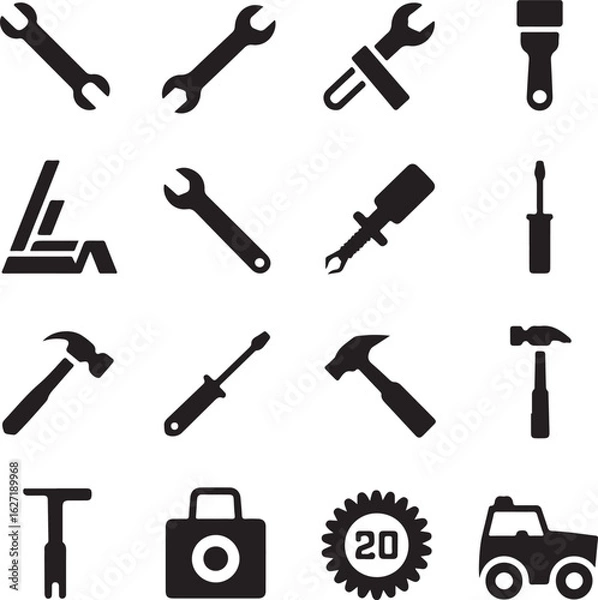 Obraz Abstract geometric shape with vibrant color palette and distinctive silhouette design