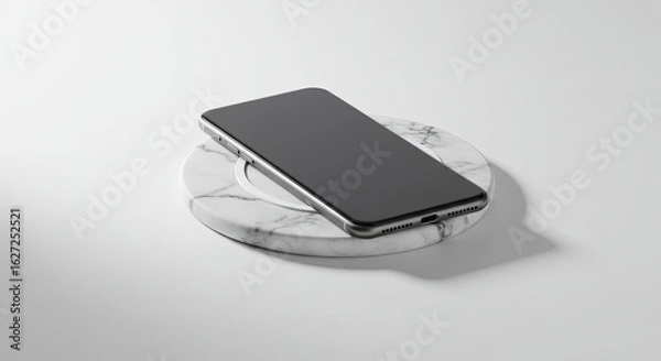Obraz Smartphone on Marble Wireless Charger