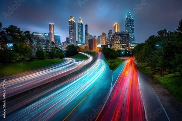 Obraz Cityscape highway at twilight (1)