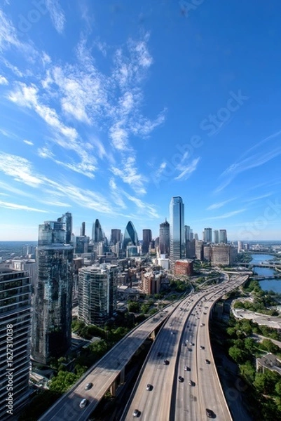 Obraz Cityscape panorama with highway