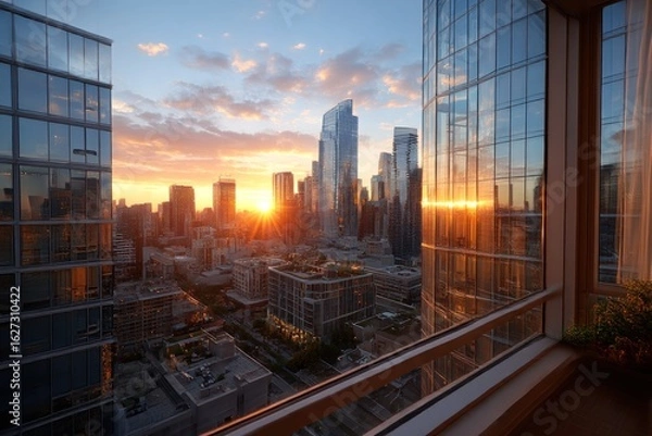 Obraz Cityscape view from high rise