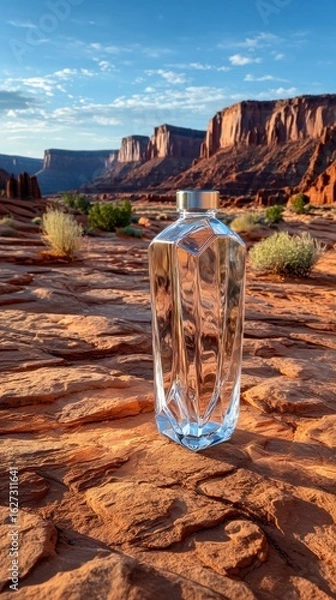 Obraz Clear bottle in desert landscape (1)
