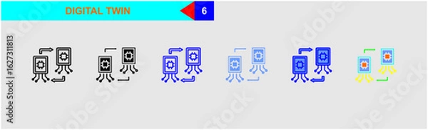 Fototapeta digital twin