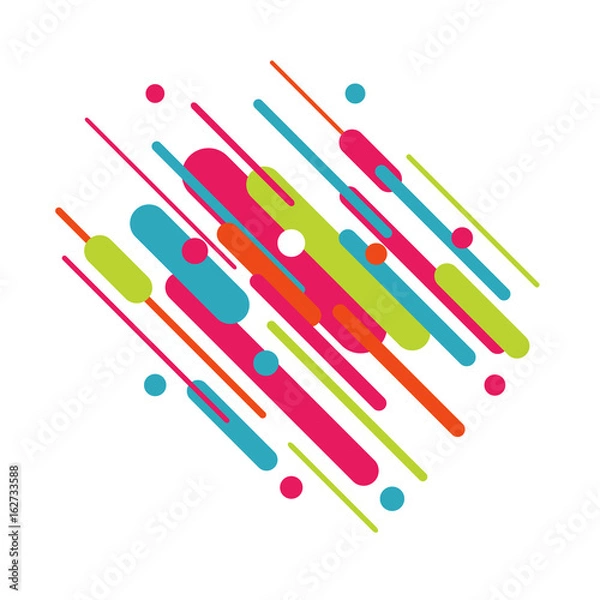 Fototapeta Geometric dynamic background