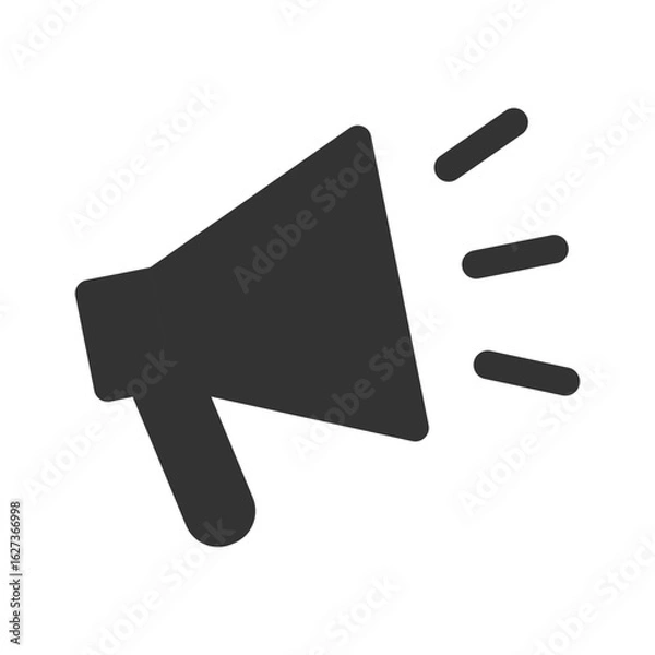 Fototapeta Simple megaphone icon vector illustration representing announcement, promotion, and communication
