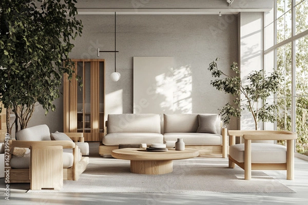 Obraz Modern interior design with plants

