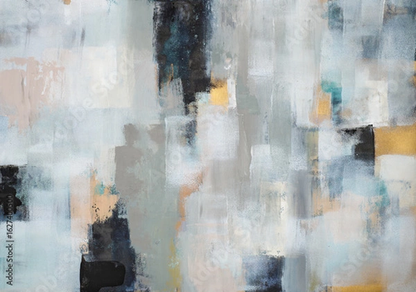 Fototapeta Soft and minimalistic abstract artwork with delicate lines and muted tones, creating a calm and refined aesthetic for modern interiors