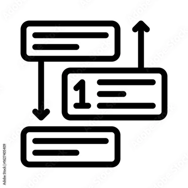 Fototapeta priority line icon