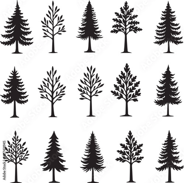 Fototapeta Pine Tree Silhouette Vector Bundle

Evergreen Tree SVG Clipart Set

Christmas Tree Silhouettes for Cricut & Laser Cut