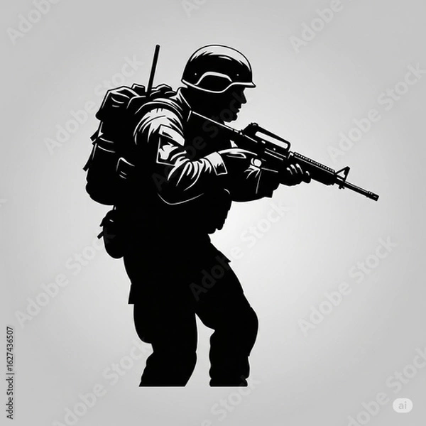 Obraz soldier with rifle