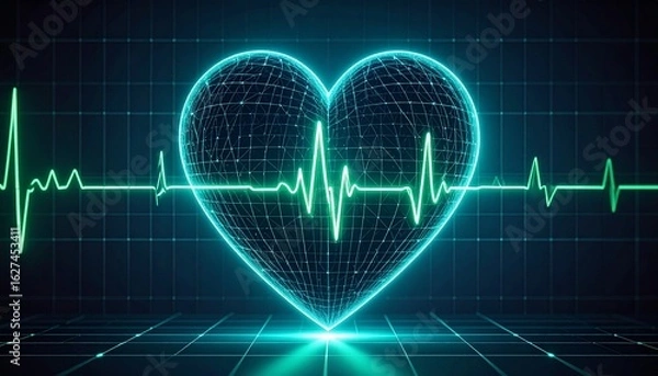 Obraz heart beat cardiogram