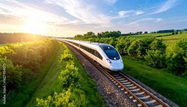 Obraz fast train on the road