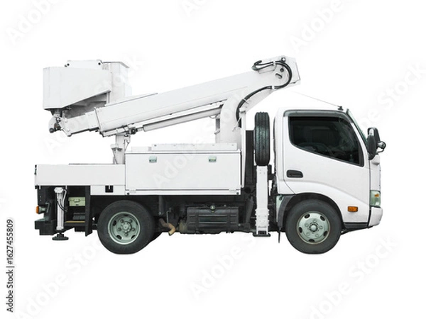 Fototapeta 高所作業車　白