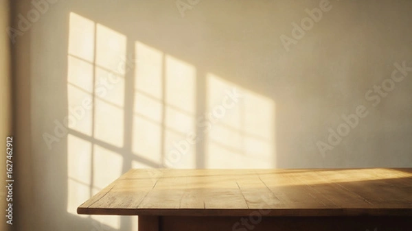 Obraz 落ち着きある木目テクスチャと光の陰影