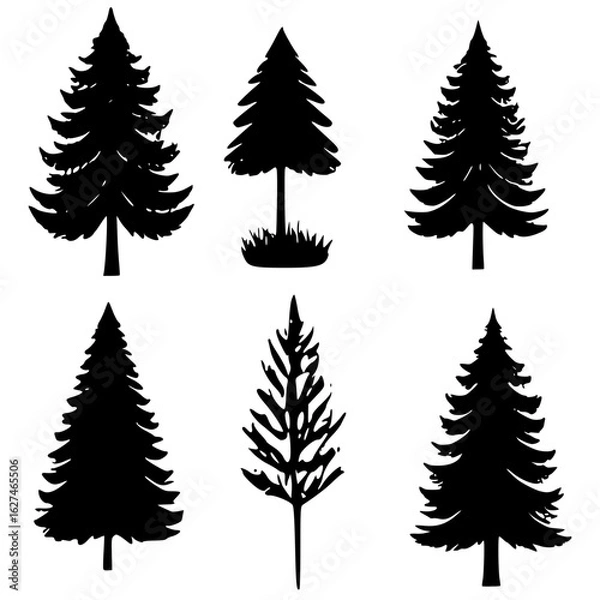 Obraz set of vector trees