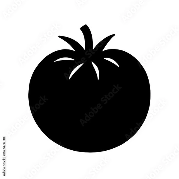 Fototapeta tomato vector illustration.
tomato on a black background.