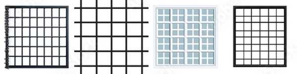 Fototapeta Window Grid Collection, Modern Architecture Element