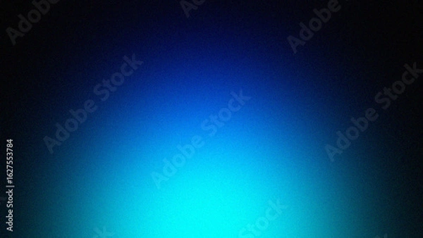 Fototapeta Vibrant abstract dark blue blurry grain gradient background. Glowing light effect. Minimalistic trending modern design. Noise texture for web design brochure posters presentations covers backdrop. 